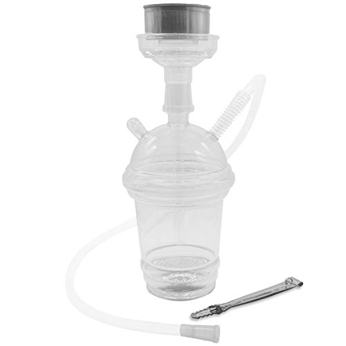 VeeBoost Cup Portable Hookah Set with Shisha Accessories, LED Water Pipe, Flexible Tube