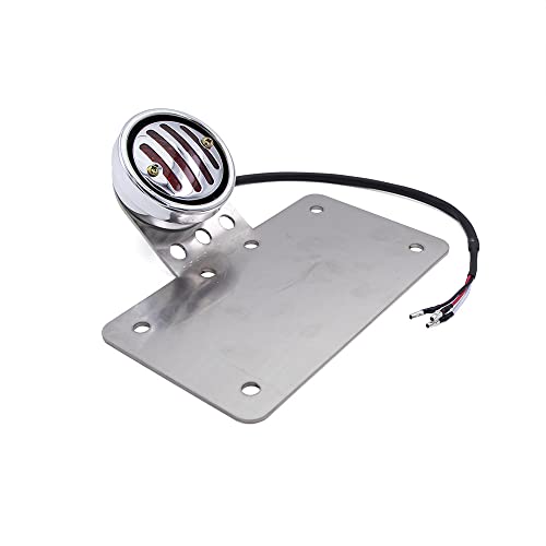 Suporte De Montagem Da Placa Da Luz De Freio Traseira Da Grade Da Motocicleta Para Chopper Bobber Cr