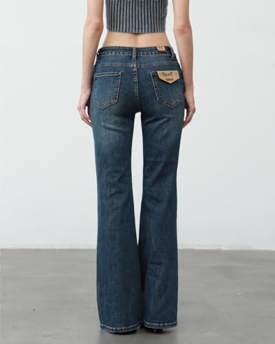 Womens Flare Jeans High Waisted Stretch Tummy Control Wide Leg Bell Bottom Bootcut Jeans Denim Pants Trendy 2025 Look3