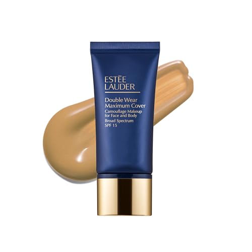 Estée Lauder Double Wear 24-Hour Maximum Cover Camouflage Foundation for Face and Body SPF 15 | Full Coverage | Tattoo Cover Up Makeup Waterproof, 1.0 Fl Oz, 3C4 Medium/Deep