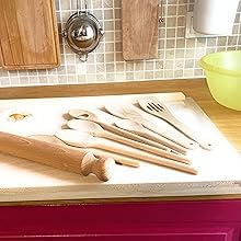 CULIMI Holzbackbrett – Teigbrett und Nudelbrett 100x60 cm zum Ausrollen – Ansicht 5