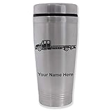 LaserGram 16oz Commuter Mug, Flat Bed Tow Truck, Personalized Engraving Included