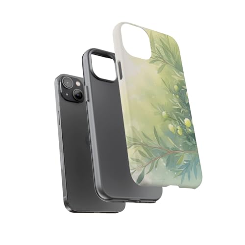 Coque rigide mate iPhone 14 Plus illustration botanique haut de gamme