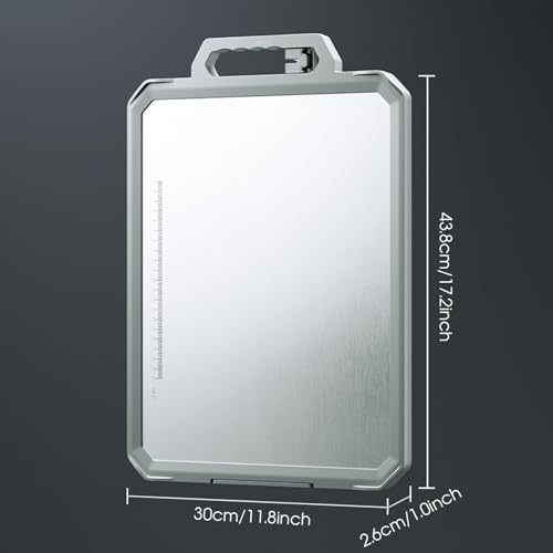 Planche à découper en acier inoxydable double face premium avec base debout - 6