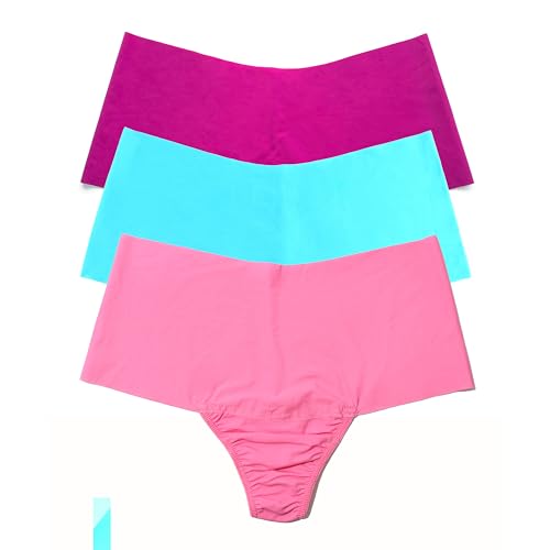 Image of hanky panky - BreatheSoft High Rise Thongs for Women | Microfibre Knit Underwear Panties, Lingerie | Sizes (XS-XL), 3 pack