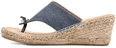 WHITE MOUNTAIN Shoes Beachball Women's Espadrille Wedge Sandal, Denimblue/Fab, 9.5 M | Image 2