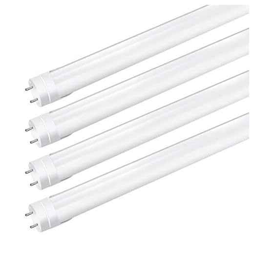 LightingWill LED T8 Light Tube 3FT, Warm White 3000K-3500K, Dual-End Powered Ballast Bypass, 2000Lumens 15W (32W Fluorescent Equivalent), Frosted Cover, AC85-265V Lighting Tube Fixtures, 4 Pack
