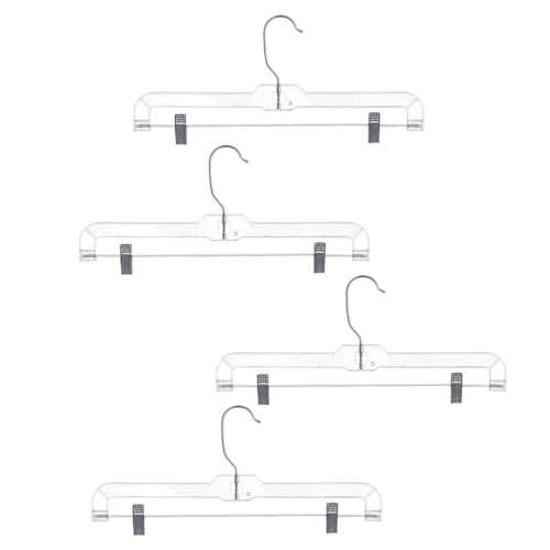 Beaupretty Perchas para Ropa Pinzas para Pantalones y Faldas, 4 Unidades, Plástico y Hierro, Colgador Multifuncional para Uso en Armarios Familiares