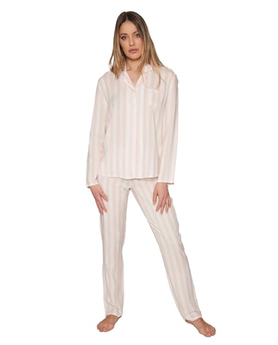 Pyjama classique ADMAS pour femme aux finitions haut de gamme et coupe droite