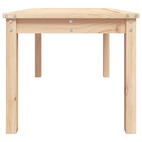 Mesa de jardín de madera maciza estable y duradera para tu terraza 6