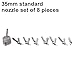 8PCS Stainless Steel Welding Tip Nozzles Set 35mm Standard Tubular Nozzle 5mm 7mm Round Speed Weld Nozzle Triangle Speed Weld Nozzle For PVC Plastic Hot Air Welder Tool