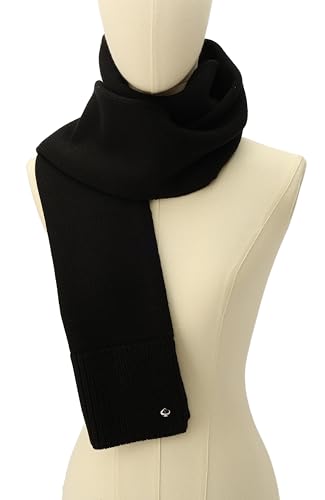 kate spade new york Women's Wool Blend Scarf, Stylish Fashion Accessory for Women, black, OS3
