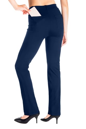 Image of Yogipace,Belt Loops,Women's Petite /Regular /Tall Straight Leg Yoga Dress Pants
