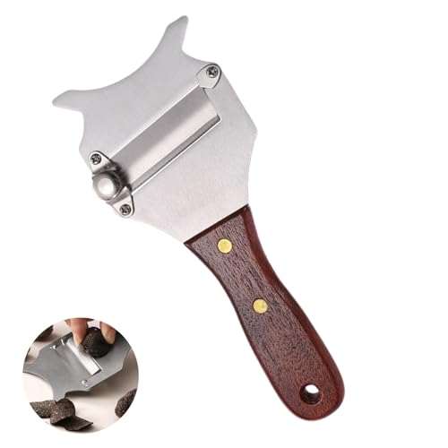 Trüffelhobel, Edelstahl Trüffel Käsehobel, Einstellbare Trüffelreibe mit Holzgriff, Gourmethobel...
