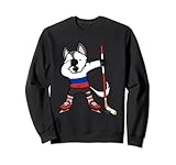 Dabbing Husky Russia Eishockey-Fans Trikot Wintersport Sweatshirt