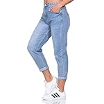 Hailys Damen Jeans high Waist Weite Passform 5-Pockets leichte Waschung – Bild 3