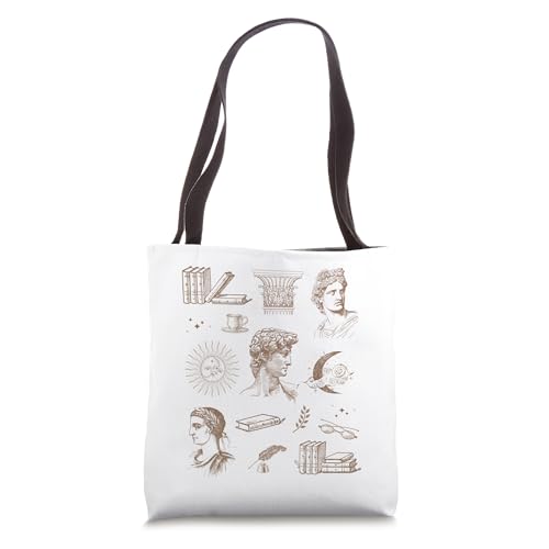 Dark Academia Clothing Aesthetic Book Lover Bookaholic Tote Bag