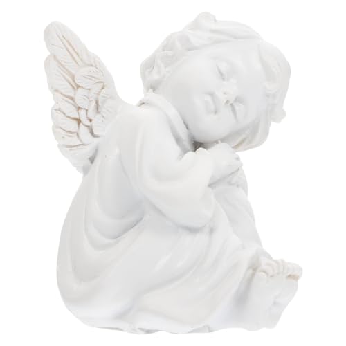 Zerodeko Statue d'ange Décorative en Résine Figurine pour Bureau Design Compact Décoration Artisanale Ambiance Apaisante Accessoire Polyvalent pour Intérieur