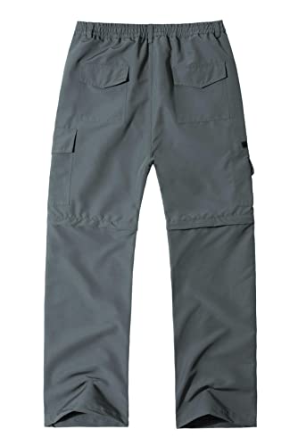Aifarld Mens Hiking Pants Convertible Fishing Pants Outdoor Waterproof Zip Off Quick Dry Sport Lightweight With Multi Pockets #TOP1