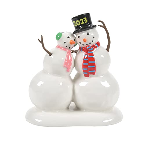 Department 56 Village Collection Accessories Lucky The Snowman and Friend 2023 Dated Figurine, 3.39 Inch, Multicolor