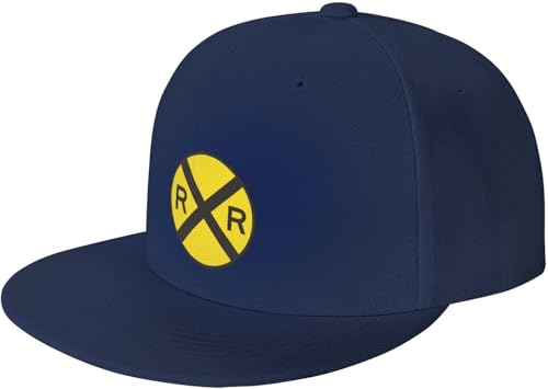 Railroad Crossing Sign Outdoor Baseball Hat Flat Hat