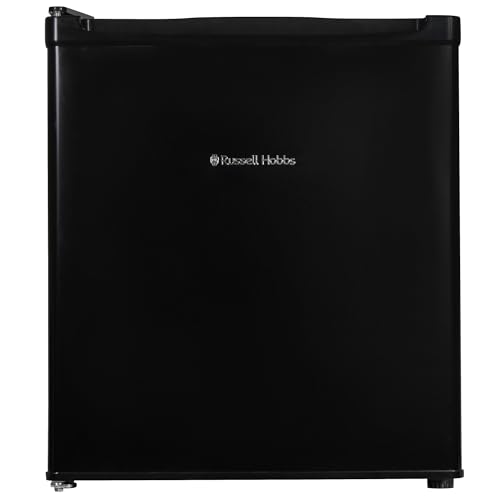 Russell Hobbs Table Top Larder Mini Fridge 40L Capacity Quiet Running 39DB Reversible Door 0 to 8 Degrees Manual Temperature Control Black RHTTLF2E1B