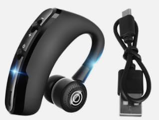 Bluetooth 5.0 Earpiece Wireless Headset Noise Cancelling Driving Trucker Ear.Buds