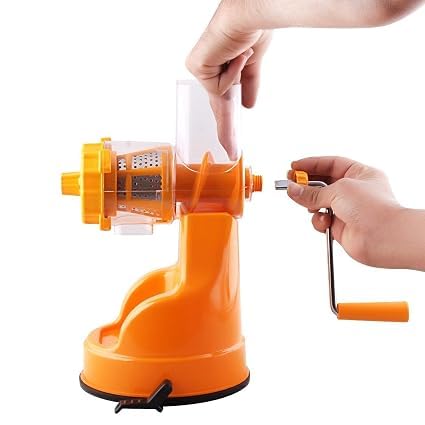 Image of Portable Plastic Juicer Machine for Home, Juicer Hand for Vegetables with Steel Handle Vacuum Locking System, Shake, Fruit Machine for All Fruits (Multi1)