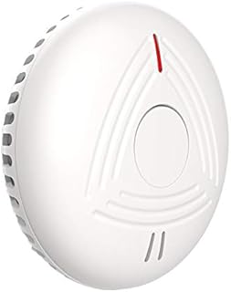 AirRadio Smoke Alarm AJ-762 10-Year Battery Photoelectric Sensor Fire Alarm Smoke Detector with LED Indicator & Silence Button, (1 pc detects)