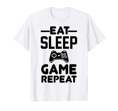 Camiseta de repetición de juego Eat Sleep Camiseta