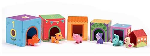 Djeco - Dje-108 Topanifarm Nest And Stack Blocks Set #TOP1