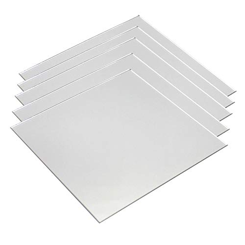 SOFIALXCAcrylic Mirror Sheet by Laser Creations Diy Model Project Picture Frame Mirror Material Supplies 3mm-3mmx150*150 mm 5 pieces