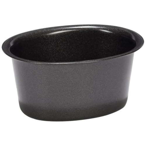 Patisse 02809 Lot de 4 Moules Aspic Ovale Acier Revêtu Antiadhésif Noir 9 cm