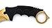 Snake Eye Tactical Karambit Style Full Tang Neck Knife Outdoors Camping Fishing Hunting (Gold)