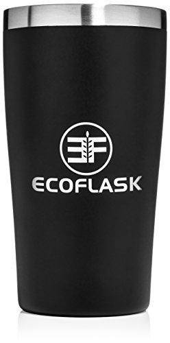 True Pint Insulated Cup by EcoFlask - Perfect Pint 16 oz Stainless Steel Cup Keeps Beer or Drinks Remarkably Cold or Hot Insulation Cup - Great as Insulated Tumbler Beer Glass Vacuum Cup or Pint Cup