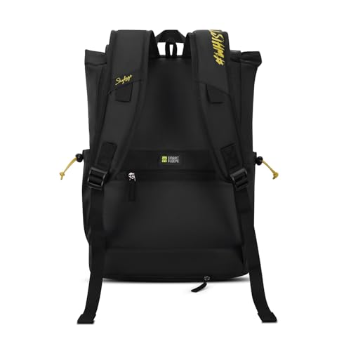 Image of Skybags Yellove 15.6 inch Compatible Laptop Backpack 21L | 1 Compartment with Quick-Access Front Pocket & Rain Cover | Tablet Sleeve & Side Pocket | CSK Collage & Travel Backpack for Men & Women