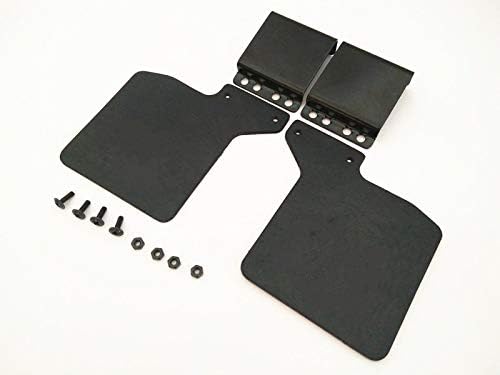 Front D110 Mud Flaps Guards with Stainless Steel Holder for Traxxas 1/10 RC TRX-4