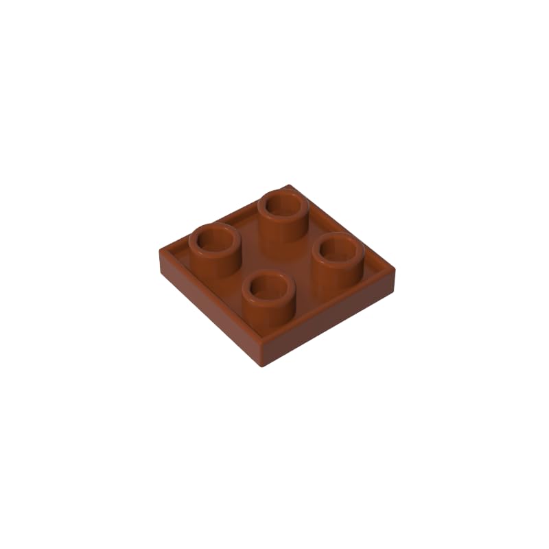 GDS-90248 2x2 Double-Sided Plate MOC Building Blocks, Reddish Brown, 50 PCS — image 1