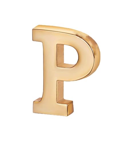 Image of vmcoatdu A-Z Initial Pins 26 Letters Pins 18K Gold Plated and Silver Tone Metal Brooch Breastpin Badge