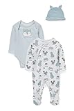 C&A Set Baby Jungen Baumwolle Unifarben|Motivprint|Bedruckt hellblau 50