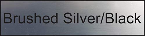 Name Plate Engraving Blanks - 2" x 8" (10 Pack), Silver