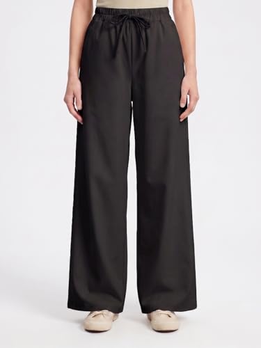 Image of Vogaan Women's High-Waist Korean Trousers with Wide Baggy Fit | Trendy GenZ Streetwear Pants | Trousers | Women Trousers
