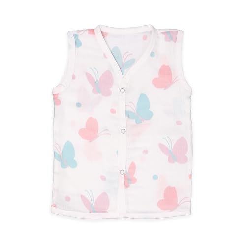 Image of Kidbea Baby Jhabla for Newborn Baby | Cute Printed Muslin Cotton Clothes for Infants Kids | Soft Breathable Sleeveless Baby Wear