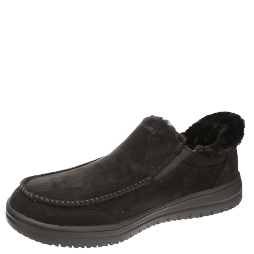 Skechers Homme Murette Scofield Chausson, Black Microfiber, 41 EU