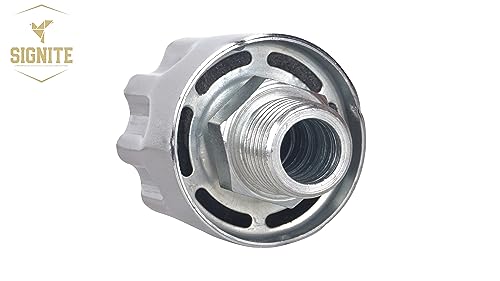 Image of Signite Hydraulics Breathers Cap 3 /8 inch, Heavy Duty Breather Tank Oil Cap,Metal Vent Breather Cap for Reservoir Tank Filter, Gearboxes 40 Micron Filtration Threaded Chrome Steel Alloy 3 /8 NPT