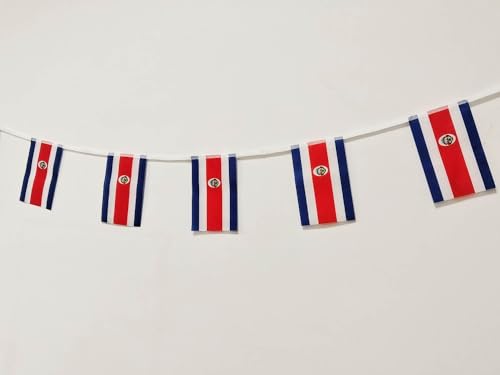 Costa Rica Flag 40 Pcs Costa Rica Flag, Costa Rica Garland 11.4M, Costa Rica Pennants - Image 2