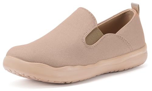 Loafers for Women Slip On Canvas Sneakers Wide Width Ladies Travel Boat Shoes Comfortable Lightweight Casual Flats for Daily Walking