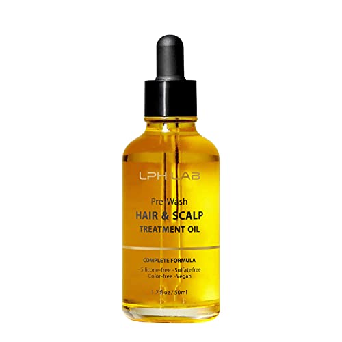 LPH LAB Hair Oils For Hair Growth And Dry Damaged Hair, Pre-Wash Scalp Oil For Itchy Scalp, Scalp Cleansing Oil for All Hair Types, Dry Scalp Treatment, and Dandruff Treatment. 1.7oz/50ml