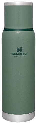 Comparison: Best Thermos For Smoothies 2 Stanley Adventure-To-Go Vacuum Bottle 1.1 qt | Wide Mouth with Leakproof Cup Lid | Keep Drinks Hot or Cold | Packable for Travel | Insulated Stainless Steel Thermos | BPA-Free | Hammertone Green