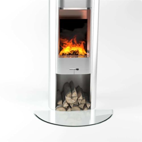 Glasplatte24 Funkenschutzplatte Halbkreis für Kaminofen, Glasplatte mit...